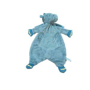 Douglas Baby Plush Dragon Lovey Security Blanket Blue 15" Soft & Cuddly  toy